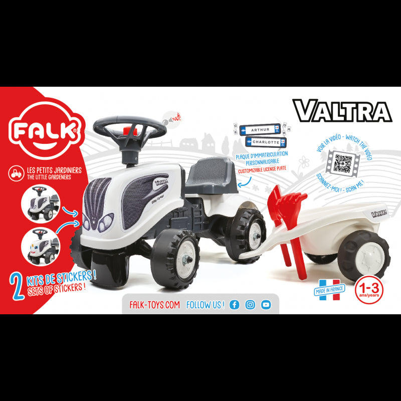 Minamas traktorius su priekaba Falk, baltas