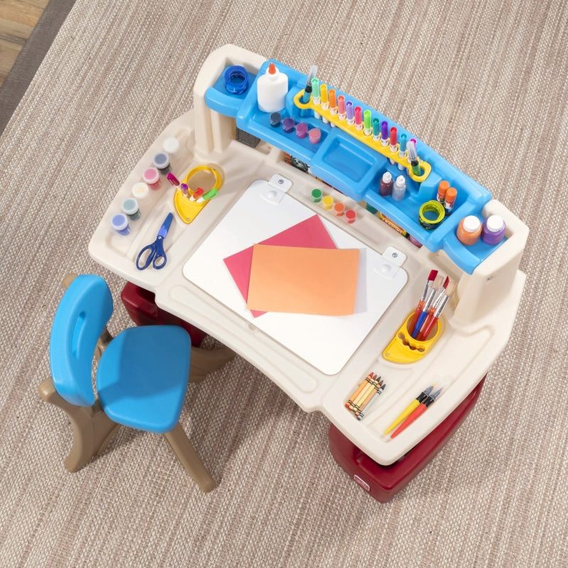 Vaikiškas rašomasis stalas su kėde Art Corner Delux, Step2