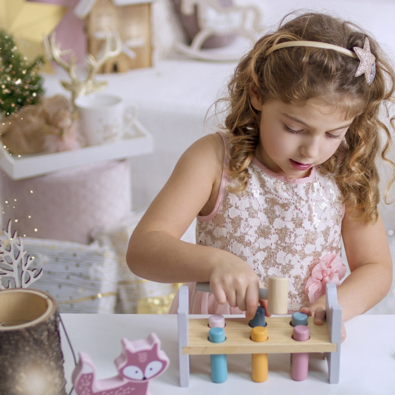 Medinis Montessori žaidimas su plaktuku vaikams, VIGA PolarB