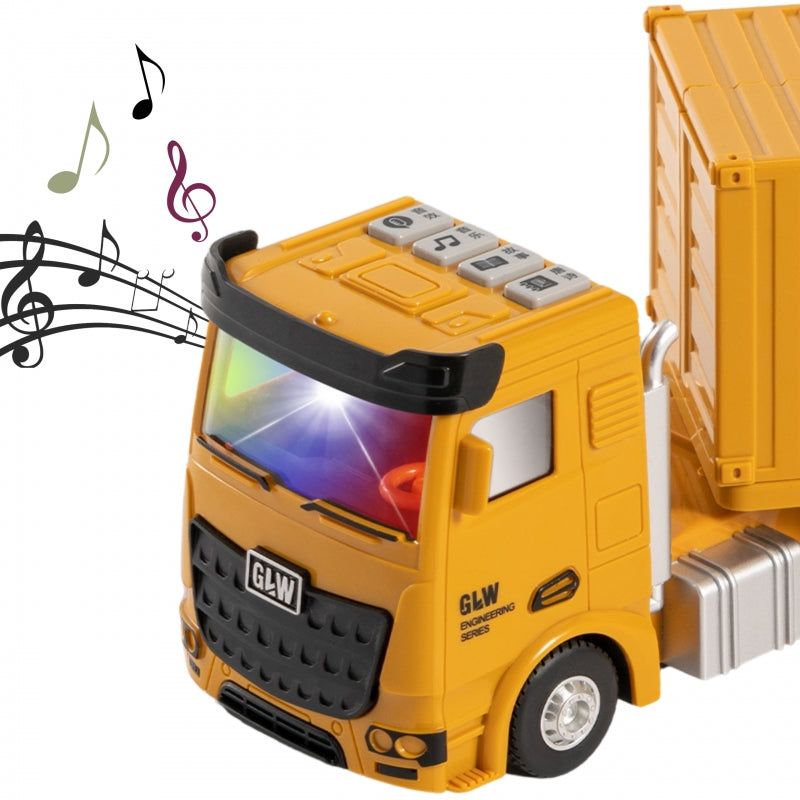 Sunkvežimių 6in1 statybinis rinkinys su kranu ir priedais, WOOPIE