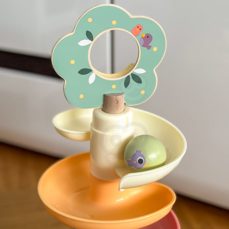 Medinis rutulių takelis su garso efektais FSC WOOPIE GREEN