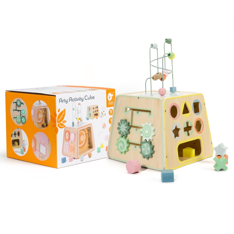 Medinis edukacinis kubas 6in1, CLASSIC WORLD