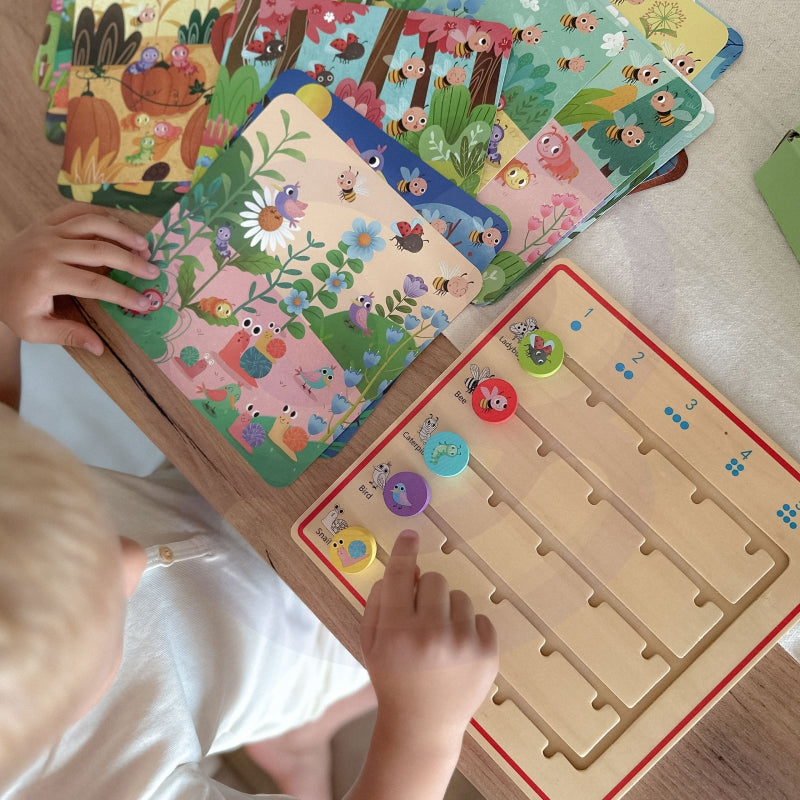 „TOOKY TOY“ medinis mokymosi žaidimas gyvūnėliams skaičiuoti