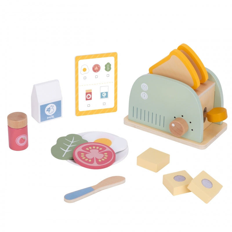 Medinis skrudintuvas su priedais, 14 dalių, FSC, WOOPIE GREEN