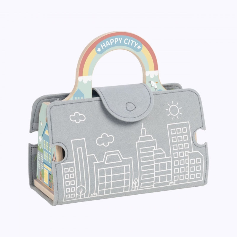 Nešiojamas Mini miesto rinkinys krepšyje, TOOKY TOY