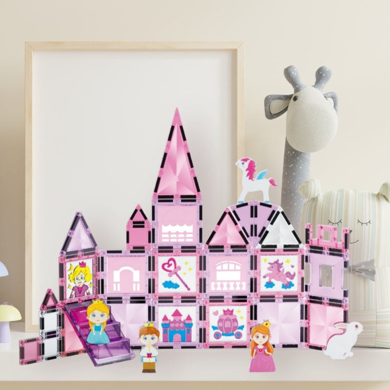 Magnetinis konstruktorius „Princesės pilis“ 50 vnt., WOOPIE