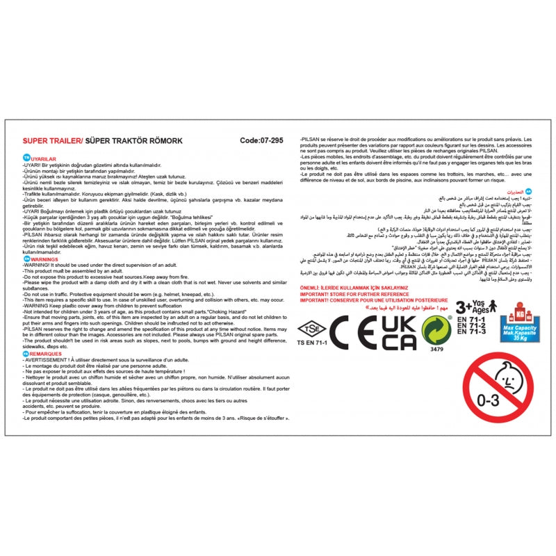 Traktoriaus priekaba Active Trailer WOOPIE, raudona