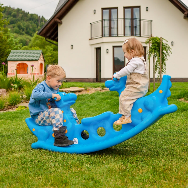 Balansuojančios sūpynės dinozauras WOOPIE, mėlynos