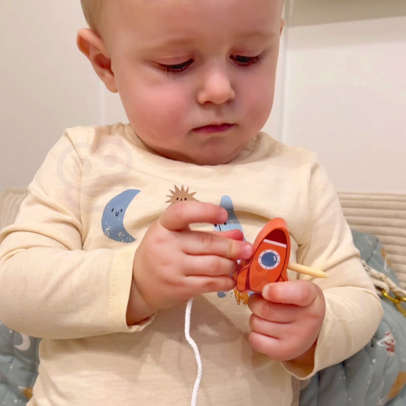 Medinė Montessori balansuojanti dėlionė, mėnulis, TOOKY TOY
