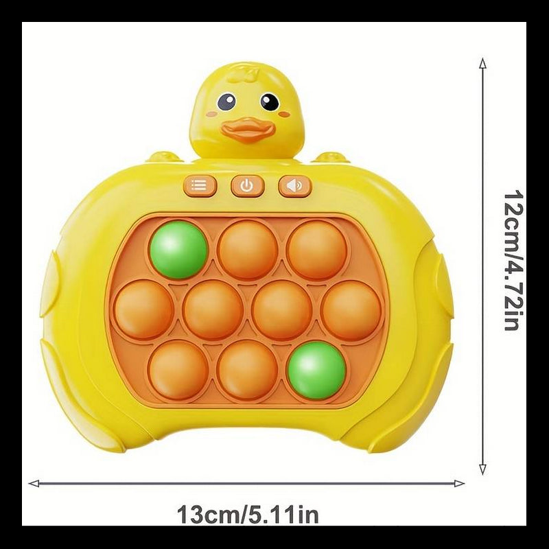 Arkadinis antistresinis žaidimas POP IT su garso efektais, WOOPIE, viščiukas, geltonas