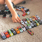 Lenktyninių automobilių rinkinys dėžutėje su žemėlapiu 50 el., WOOPIE