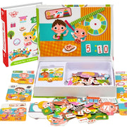 "TOOKY TOY" medinė magnetinės dėžutės dėlionė