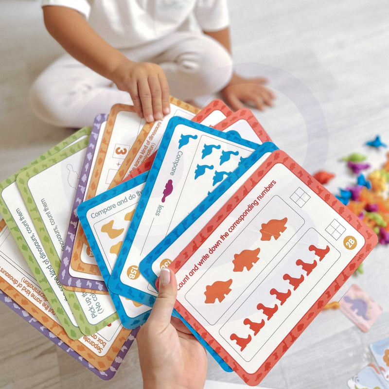 Mokomasis rinkinys 95 el, dinozaurai, WOOPIE