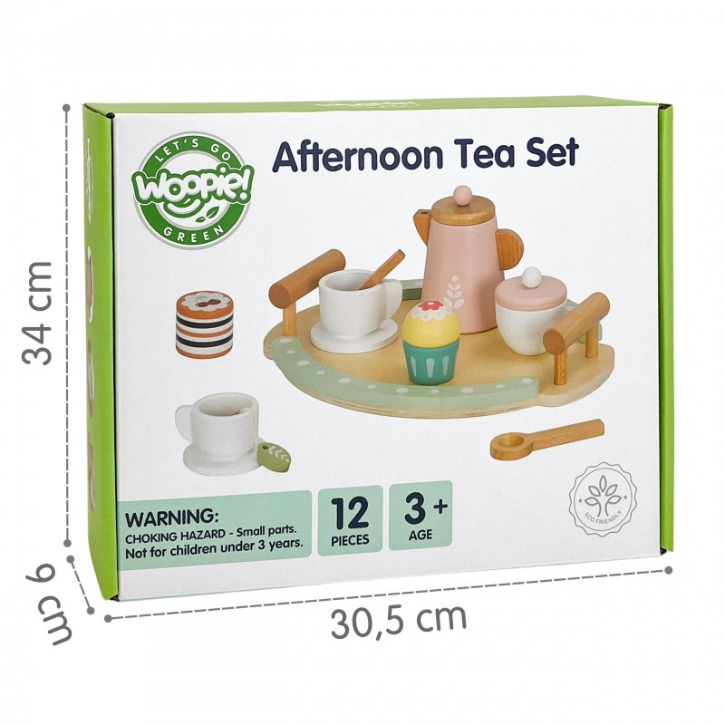 Medinis arbatos ir kavos rinkinys, 12 dalių, FSC WOOPIE GREEN