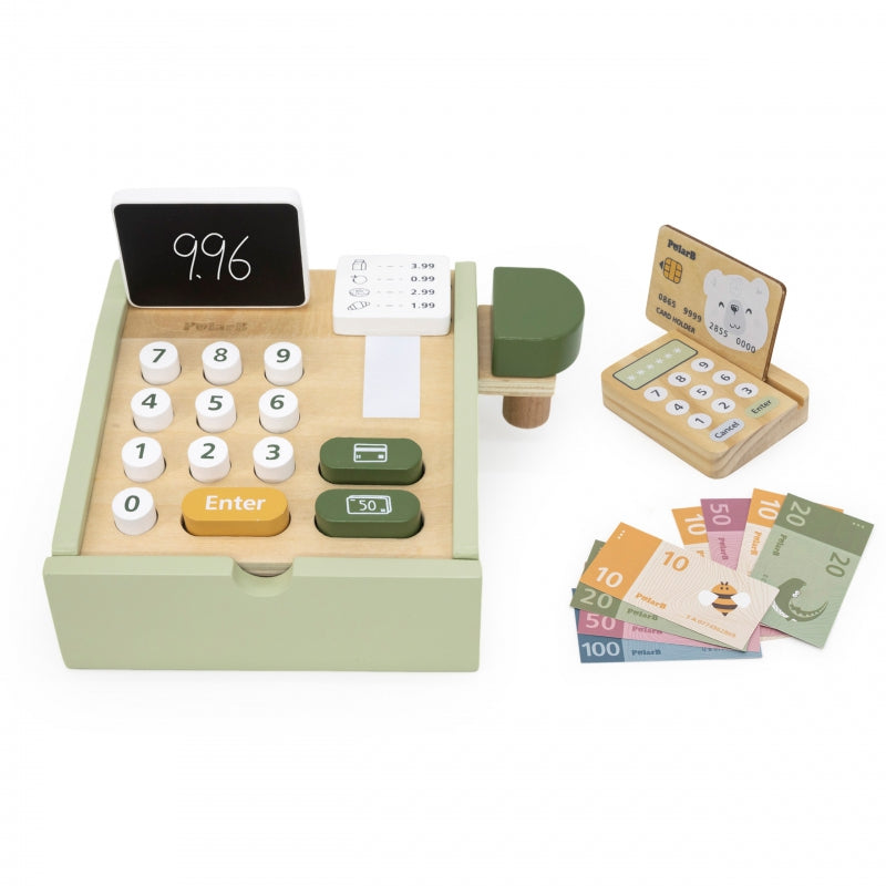 Medinis kasos aparatas, žalias, VIGA