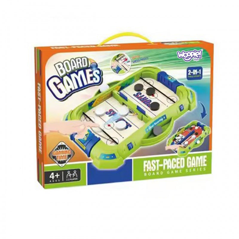 Arkadinis stalo mini ledo ritulio žaidimas 2in1, WOOPIE