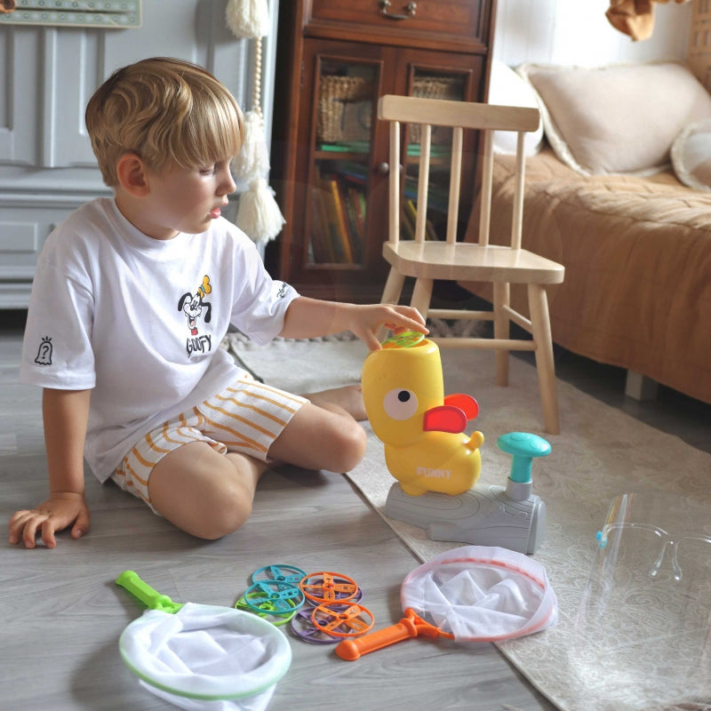 Arkadinis žaidimas sugauk diską, antis, geltona, WOOPIE