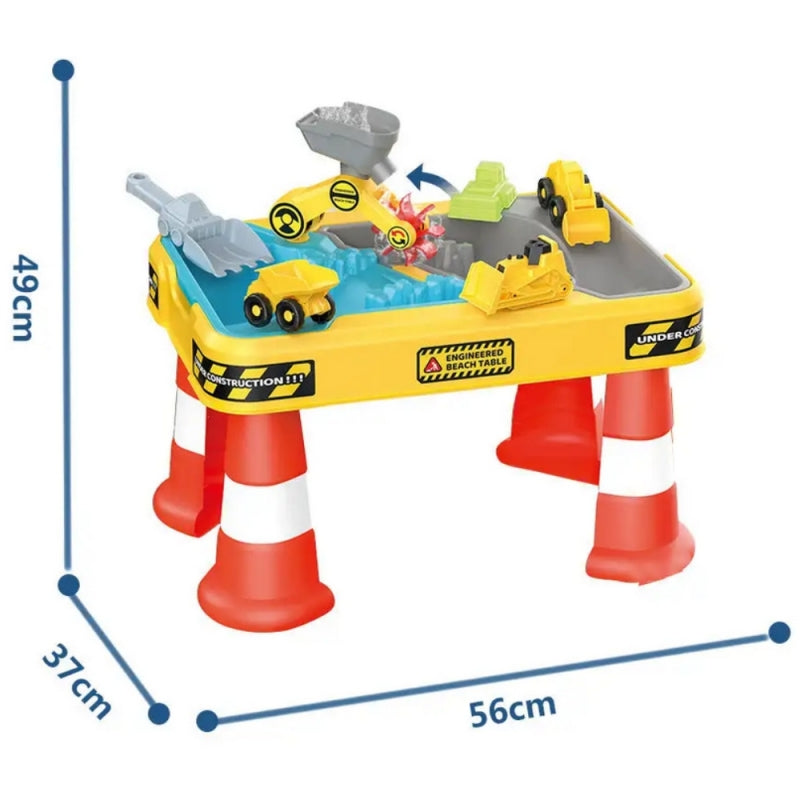 Vandens ir smėlio stalas su automobiliais 2in1 12el., WOOPIE