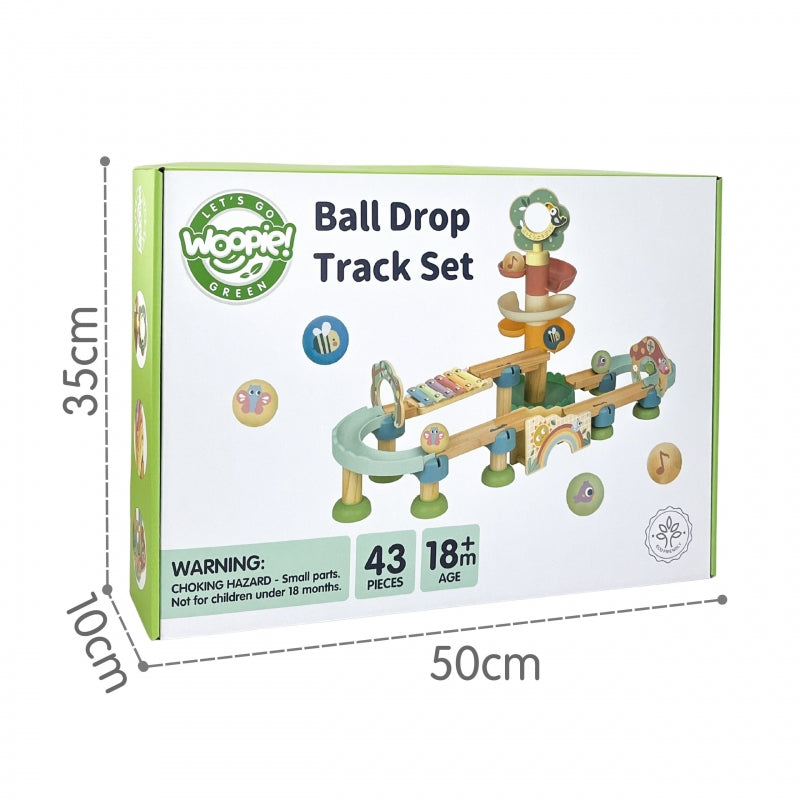 Medinis rutulių takelis su garso efektais FSC WOOPIE GREEN