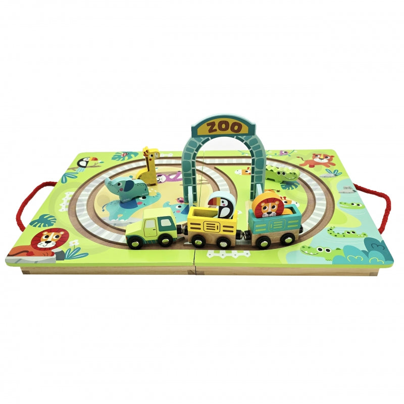 Medinė traukinių trasa lentoje „Zoo“, Tooky Toy