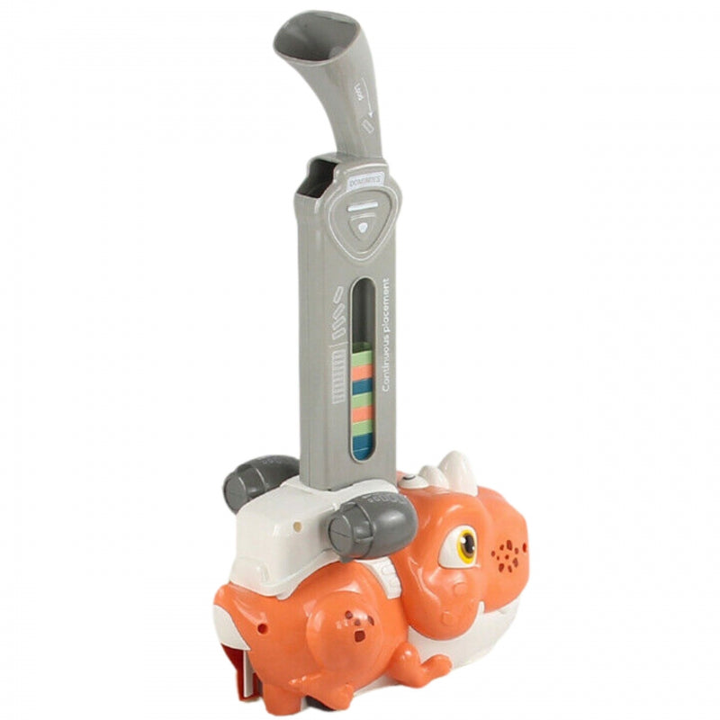 Dinozaurų domino žaidimas su garso ir šviesos efektais, oranžinis, WOOPIE