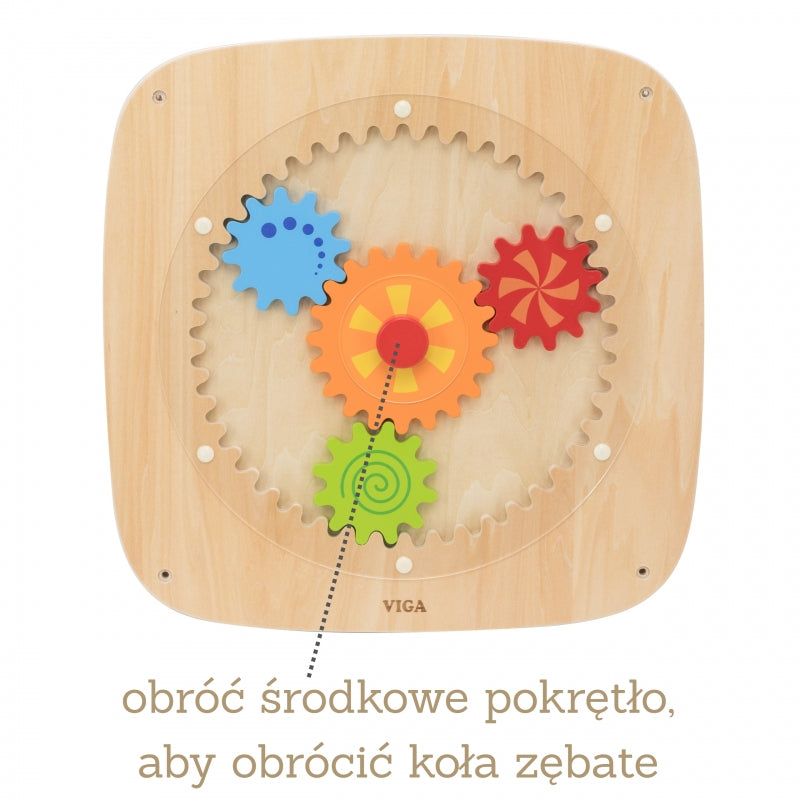 Medinė lenta su spalvotais krumpliais, VIGA