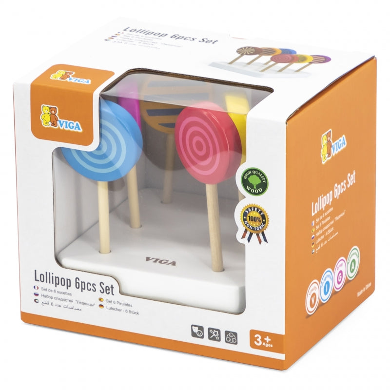 Mediniai spalvingi ledinukai 6 vnt. VIGA