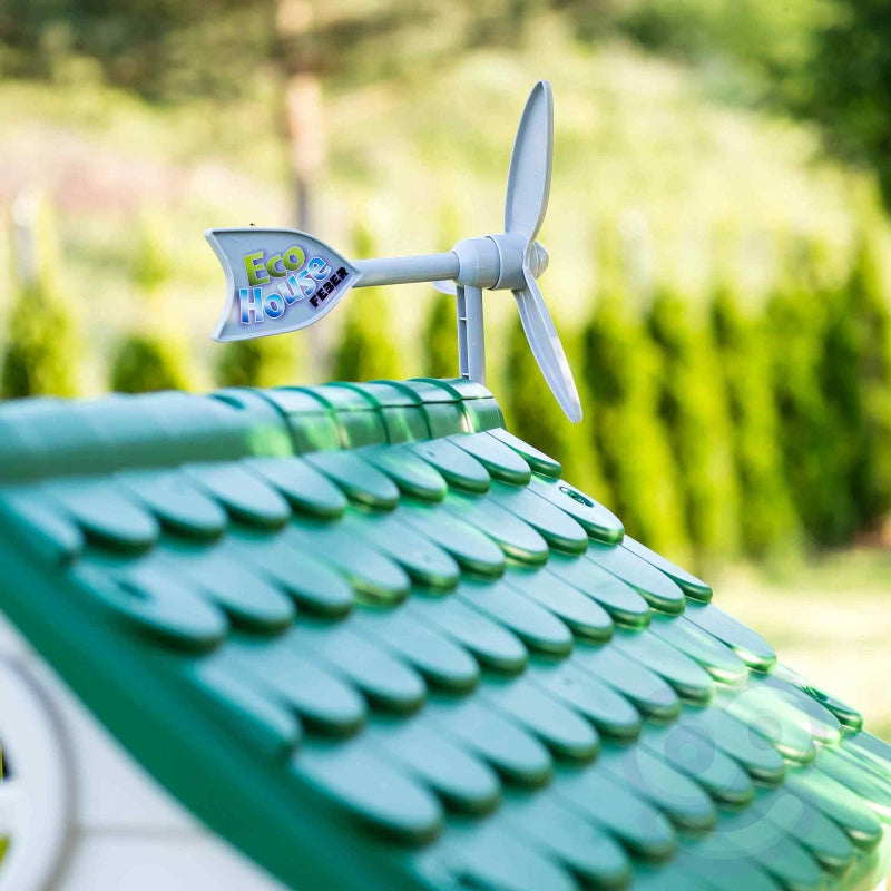 Žaidimų namelis su saulės baterija, eco rūšiavimu ir vėjo malūnėliu, Feber