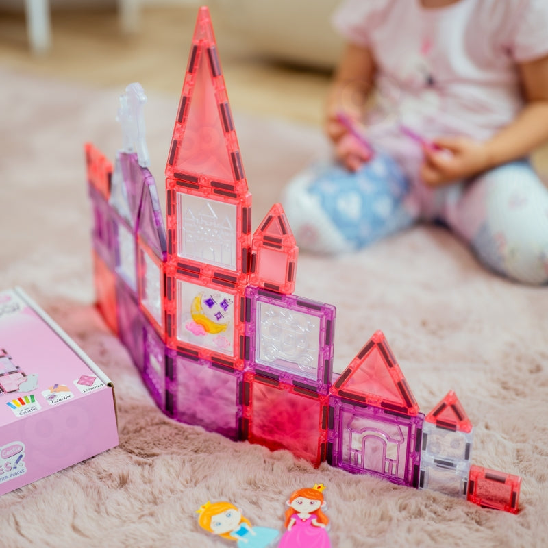 Magnetinis konstruktorius „Princesės pilis“ 50 vnt., WOOPIE