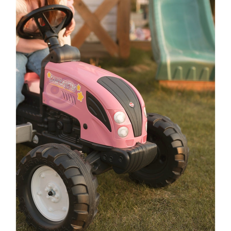 Minamas traktorius su priekaba Country Star Falk, rožinis