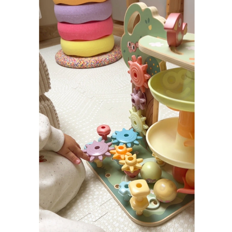 Medinis Montessori veiklos medis 4in1, WOOPIE GREEN