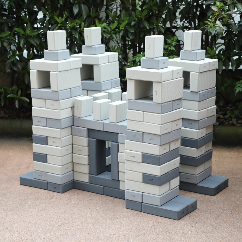 Minkštų plytų rinkinys 90 el, CLASSIC WORLD