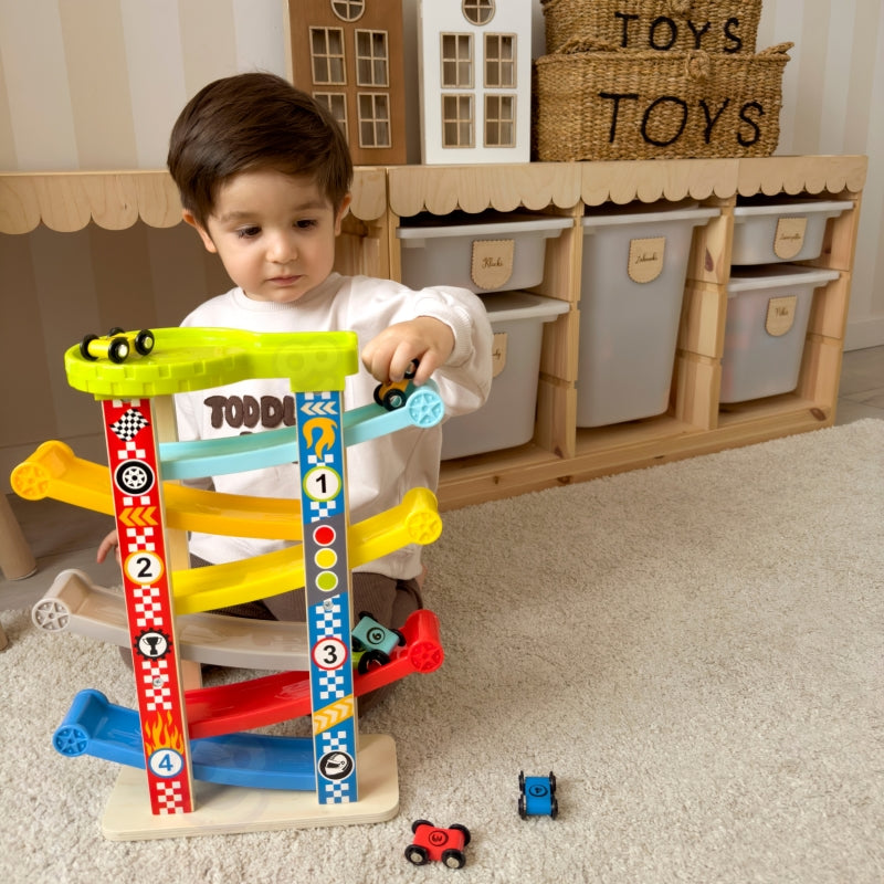 "TOOKY TOY" spalvinga automobilių trasa