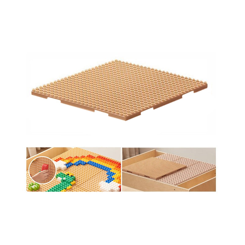 Medinis mokomasis stalas su priedais ir 135 kaladėlėmis, MASTERKIDZ