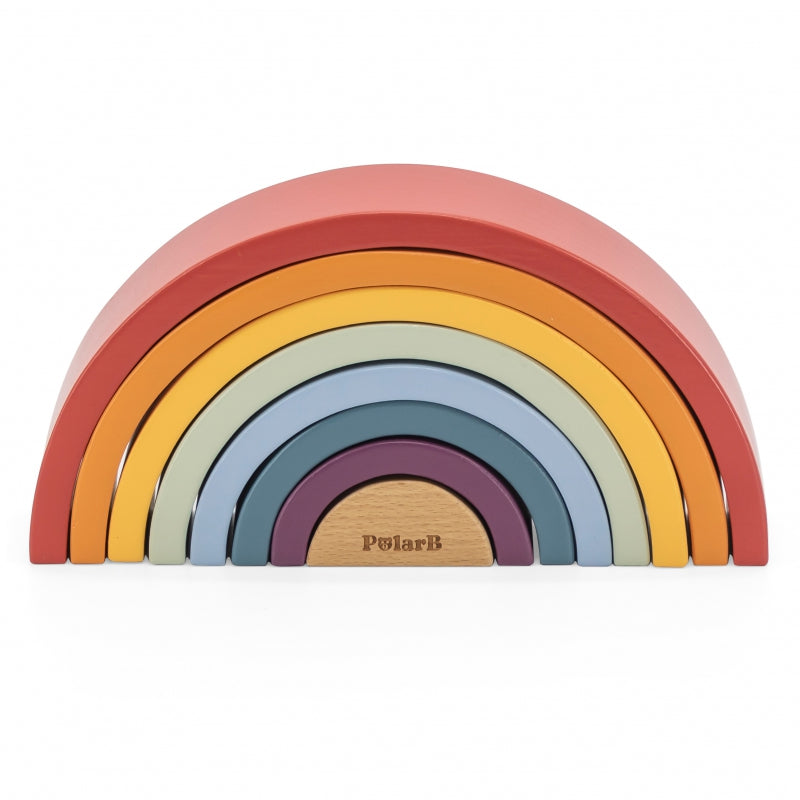 Medinės Montessori kaladėlės, vaivorykštė,  VIGA