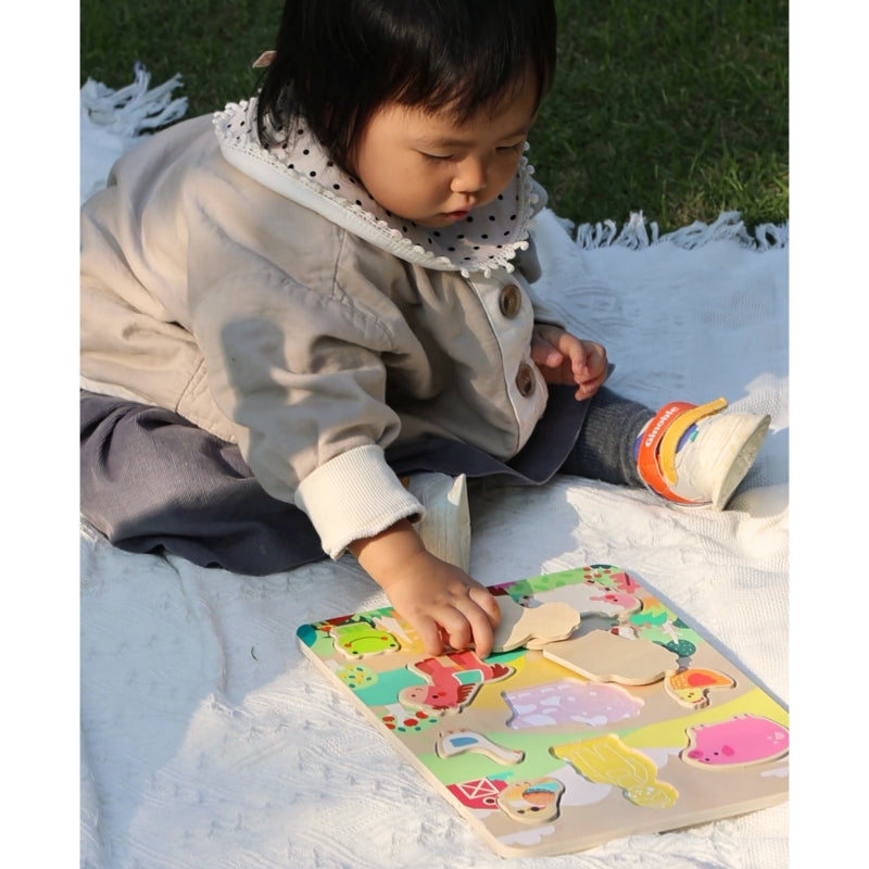 Medinė dėlionė vaikams „Ūkio gyvūnai“, Classic World