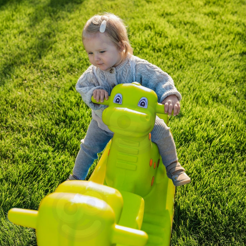 Sūpynės vaikams Dinozaurai WOOPIE, šviesiai žalios