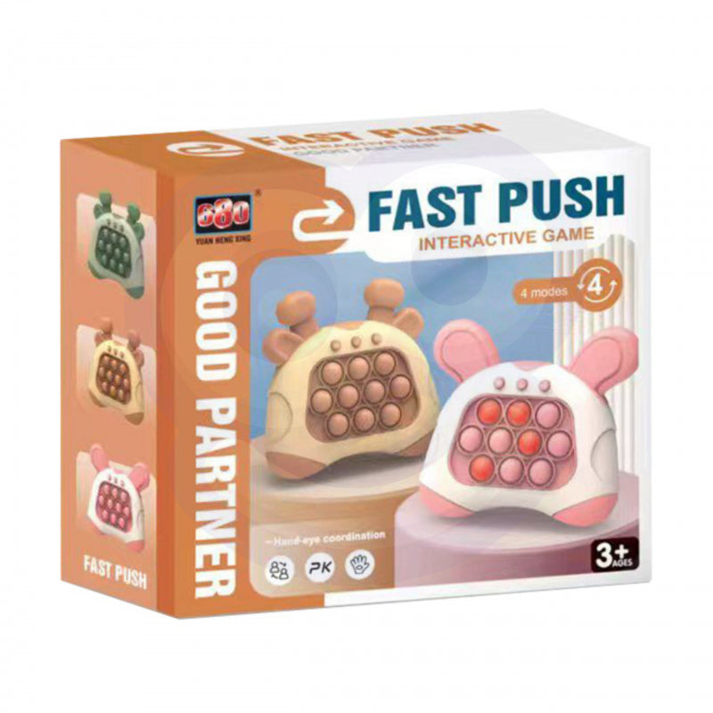 Arkadinis antistresinis žaidimas POP IT su garso efektais, WOOPIE, elnias, rudas