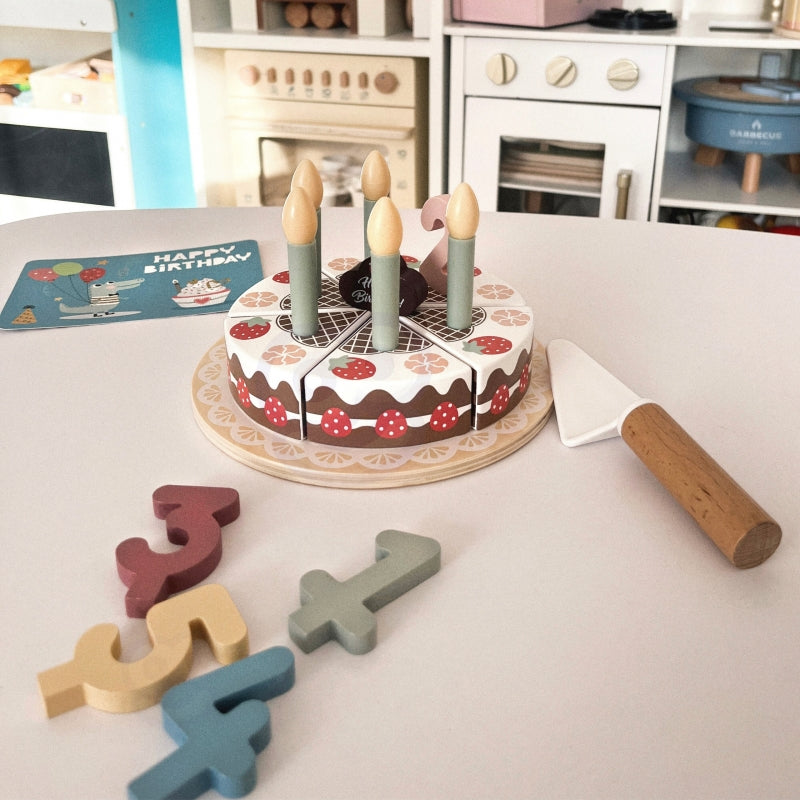 Medinis gimtadienio torto rinkinys su priedais, TOOKY TOY