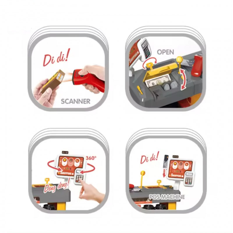 Žaislinis prekybos centras su šviesos ir garso efektais, WOOPIE