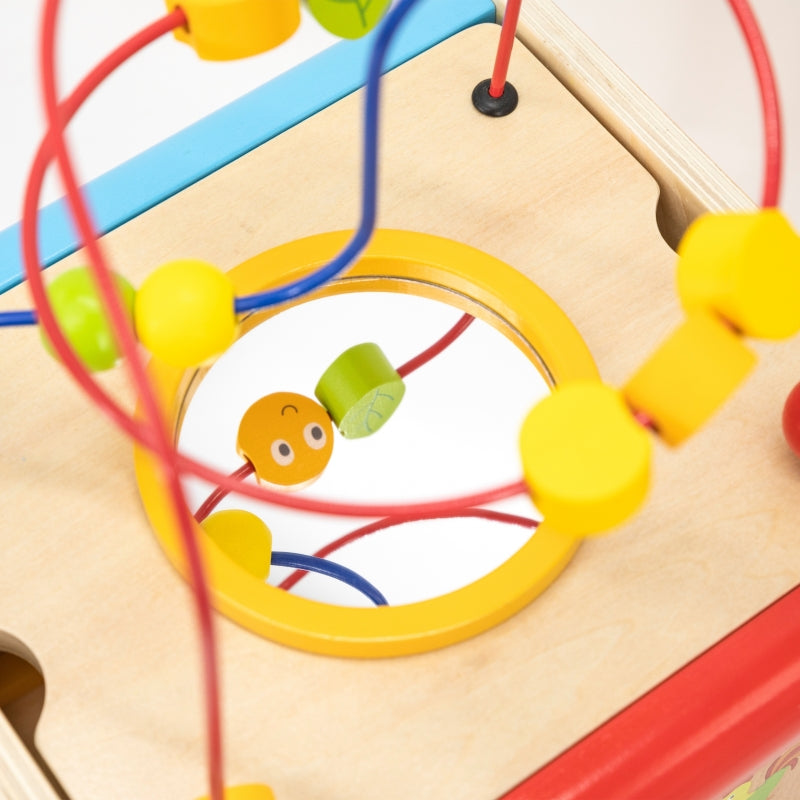 Medinis daugiafunkcinis edukacinis kubas vaikams 5in1, Viga