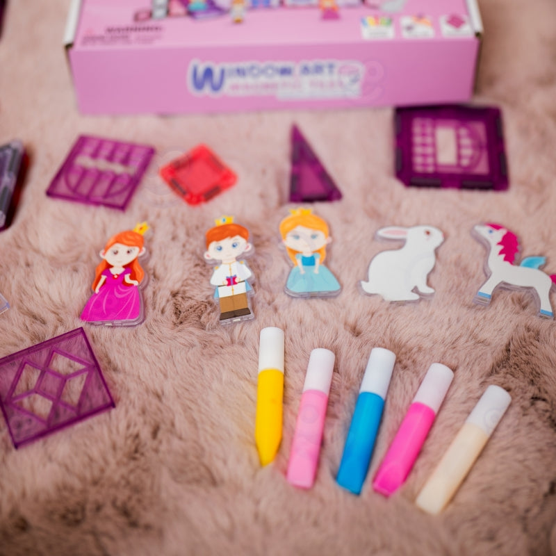 Magnetinis konstruktorius „Princesės pilis“ 50 vnt., WOOPIE