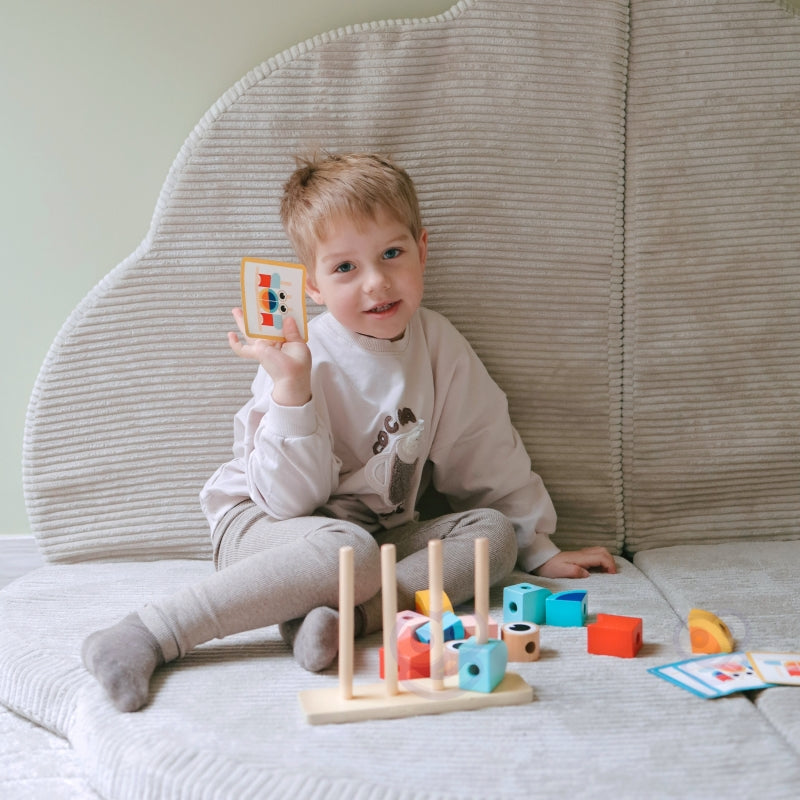 Kūrybinis medinių kaladėlių rinkinys, krabas, TOOKY TOY