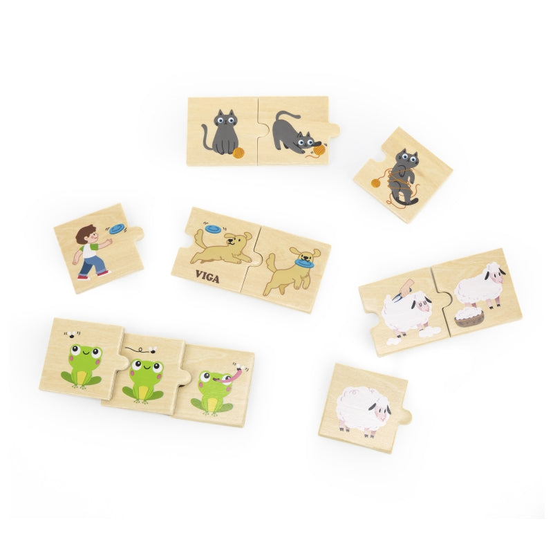 Medinė paveikslėlių derinimo dėlionė, gyvūnai, VIGA