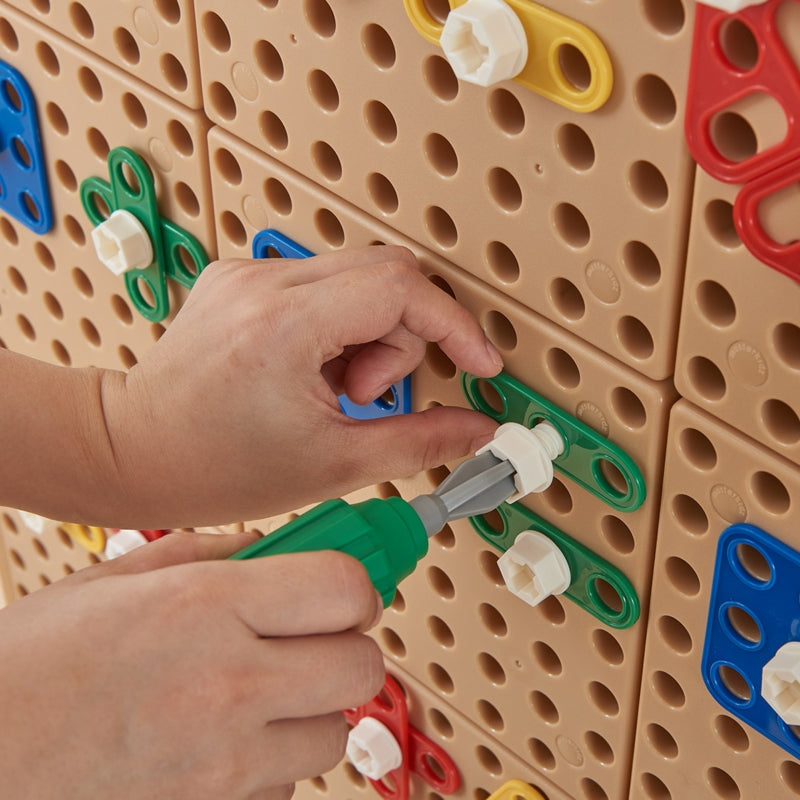 Geometrinių STEM blokų rinkinys vaikams 260 el., MASTERKIDZ