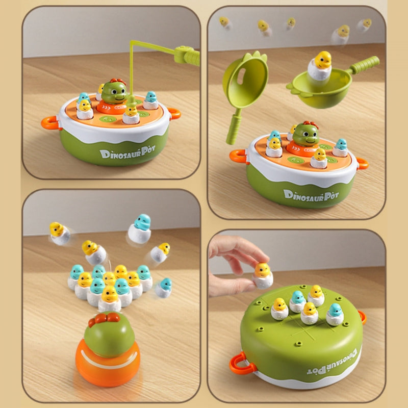 Arkadinis dinozaurų žvejybos žaidimas vaikams 4in1, WOOPIE