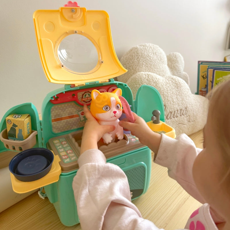 Nešiojamasis gyvūnų grožio salonas 2in1 kuprinėje, WOOPIE