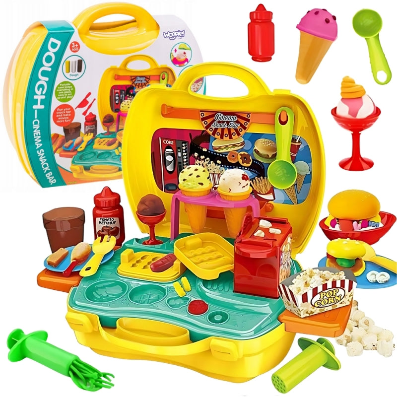 Žaislinis užkandžių gamybos rinkinys su plastilinu, WOOPIE