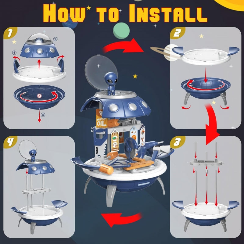 Įrankių rinkinys kuprinėje su projektoriumi „USO Workshop“, Woopie