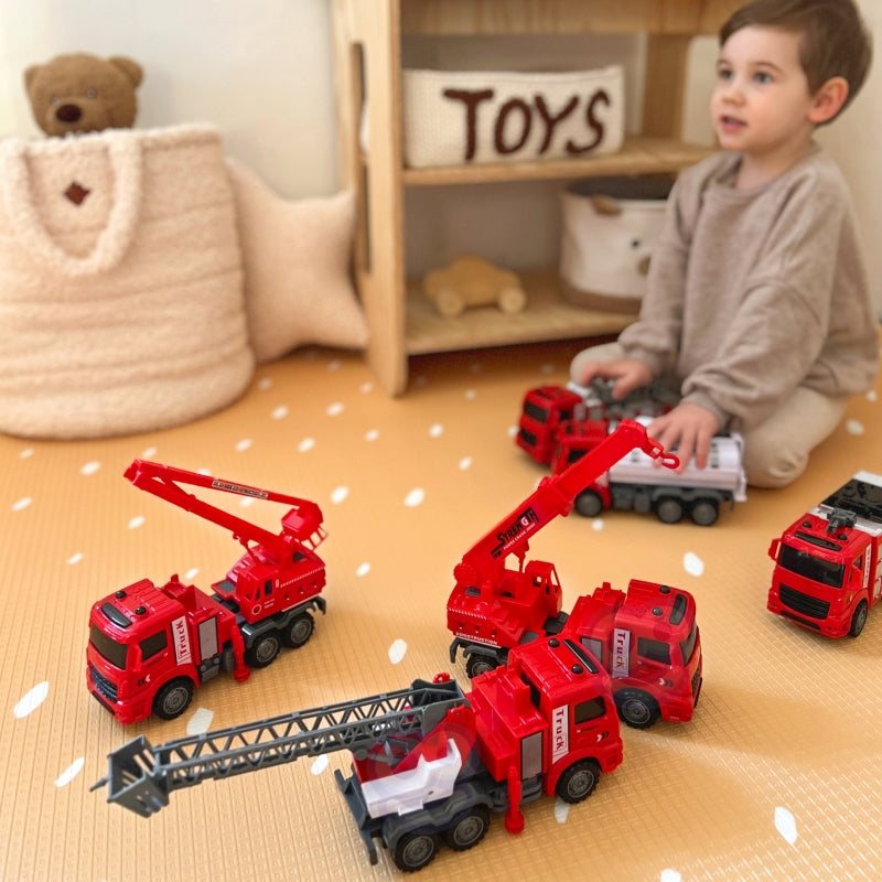 Didelis ugniagesių automobilių rinkinys 6in1, WOOPIE